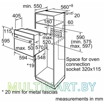 Электрический духовой шкаф Bosch HBF011BA0Q картинка 6